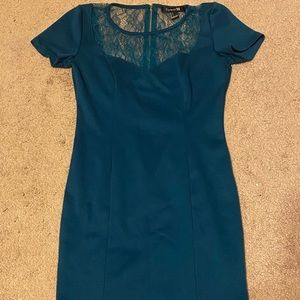 Forever 21 teal sweetheart dress size small